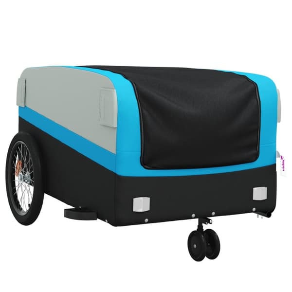 The Living Store cykelanhænger 45 kg jern sort og blå -  Cykeltrailere
