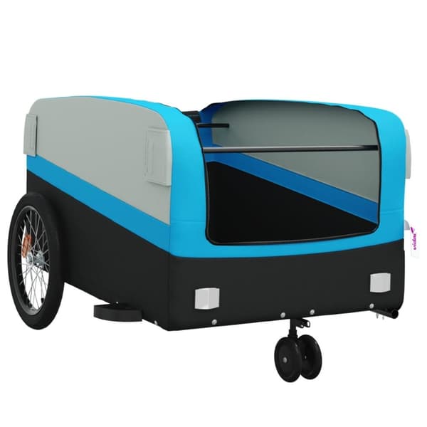 The Living Store cykelanhænger 45 kg jern sort og blå -  Cykeltrailere