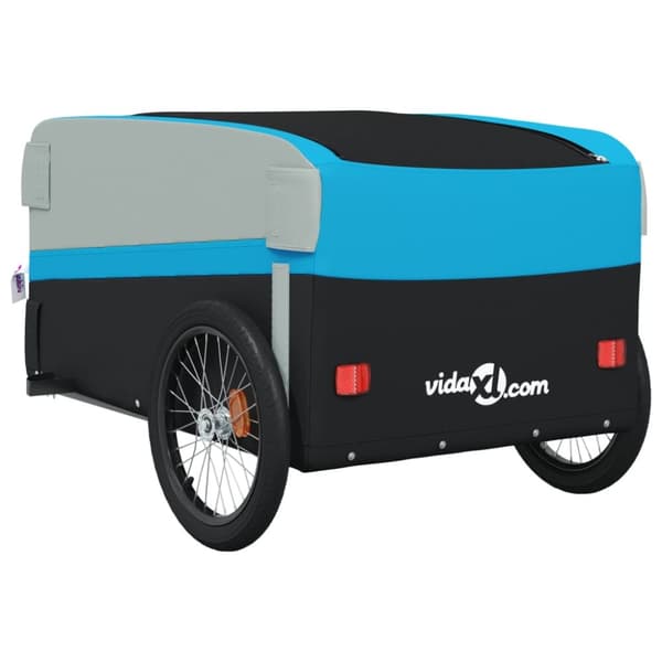 The Living Store cykelanhænger 45 kg jern sort og blå -  Cykeltrailere