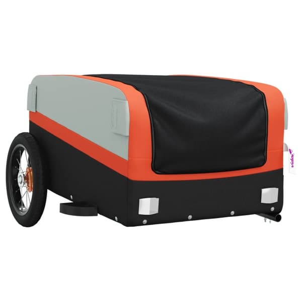 The Living Store cykelanhænger 30 kg jern sort og orange -  Cykeltrailere