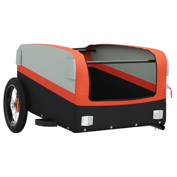 The Living Store cykelanhænger 30 kg jern sort og orange -  Cykeltrailere
