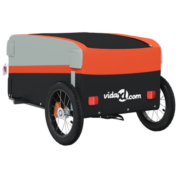 The Living Store cykelanhænger 30 kg jern sort og orange -  Cykeltrailere