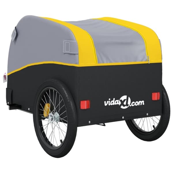 The Living Store cykelanhænger 45 kg jern sort og gul -  Cykeltrailere