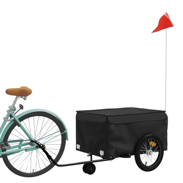The Living Store Cykelvagn svart 45 kg järn -  Cykelvagnar