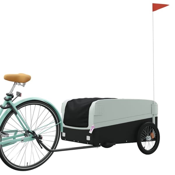 The Living Store cykelanhænger 45 kg jern sort og grå -  Cykeltrailere