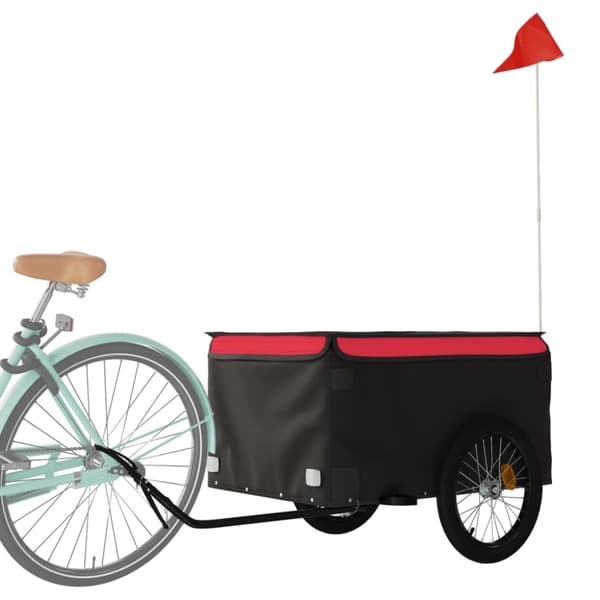 Cykelvagnar - Living Cykelvagn svart och röd 45 kg järn