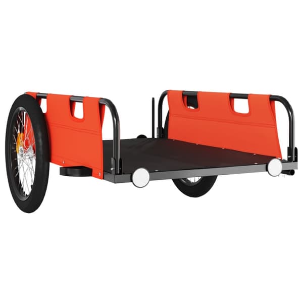 Cykeltrailer til kæledyr oxfordstof og jern orange - Cykeltrailer - Cykeltrailere - Home & Living