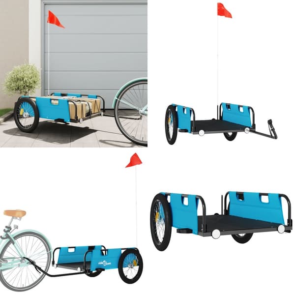 Cykeltrailer oxfordstof og jern blå - Cykeltrailer - Cykeltrailere - Home & Living