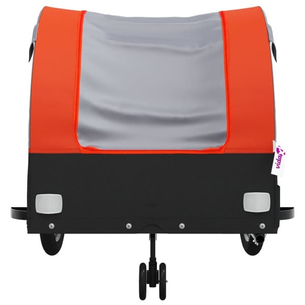 cykelanhænger 45 kg jern sort og orange