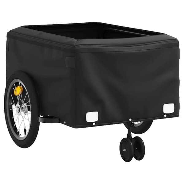 cykelanhænger 45 kg jern sort og orange