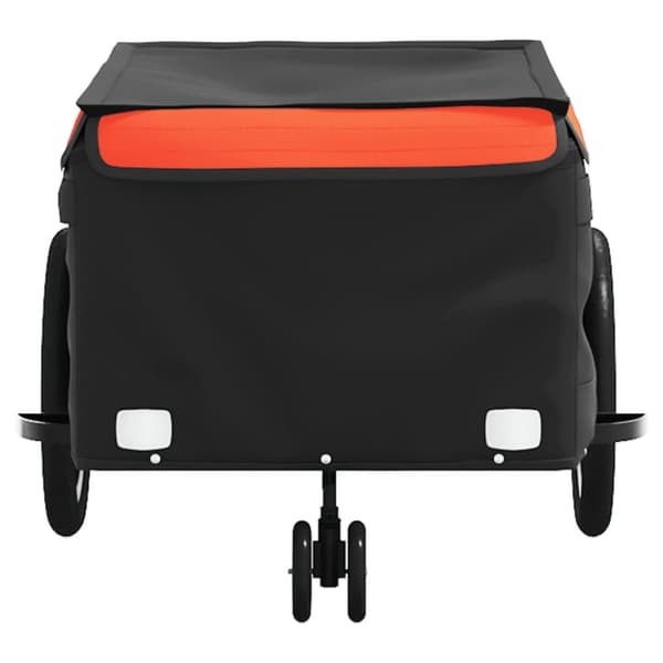 cykelanhænger 45 kg jern sort og orange