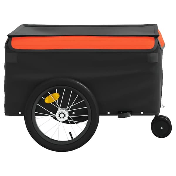 cykelanhænger 45 kg jern sort og orange