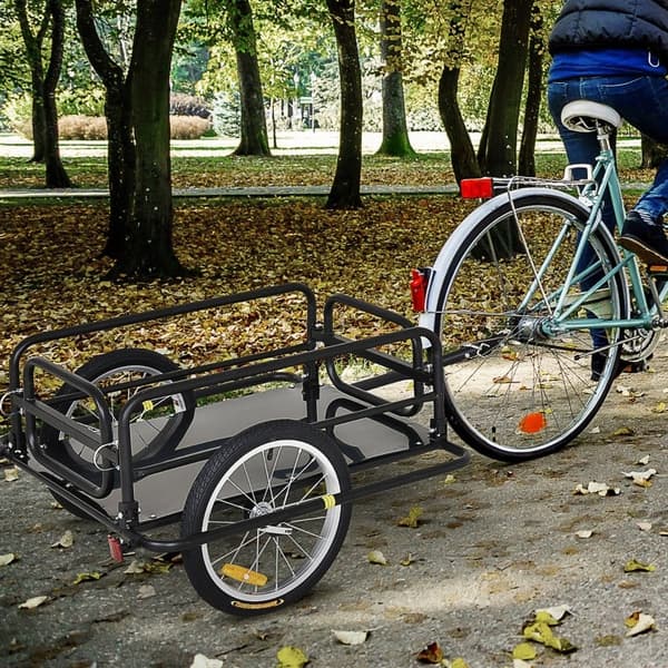 Rootz Cykeltrailer - Lasttrailer - Heavy-Duty Transport - Forbedret sikkerhed - Holdbar konstruktion - Overlegen stabilitet - 139 cm x 71,5 cm x 49 cm