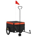 Miniatyrbilde 1 av 11: vidaXL Sykkelvogn svart og oransje 45 kg jern