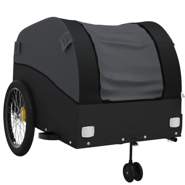 vidaXL Cykelvagn svart 45 kg järn