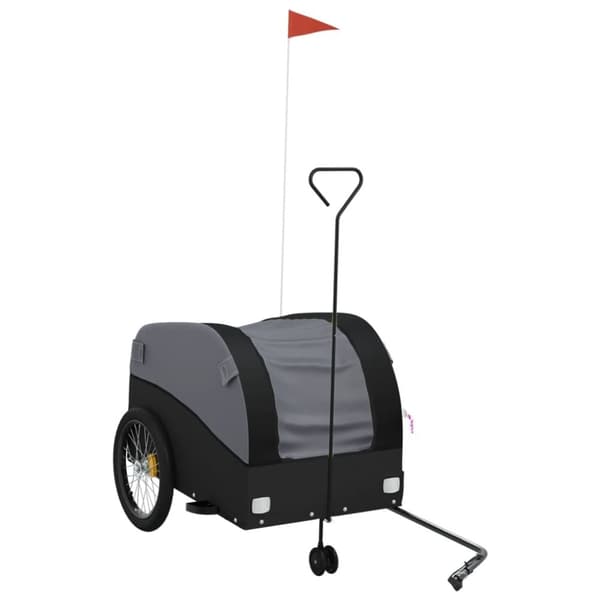 vidaXL Cykelvagn svart 45 kg järn