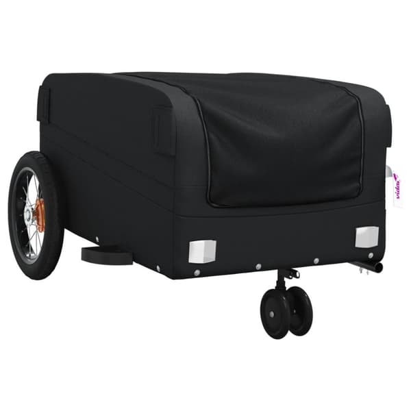 vidaXL Cykelvagn svart 30 kg järn