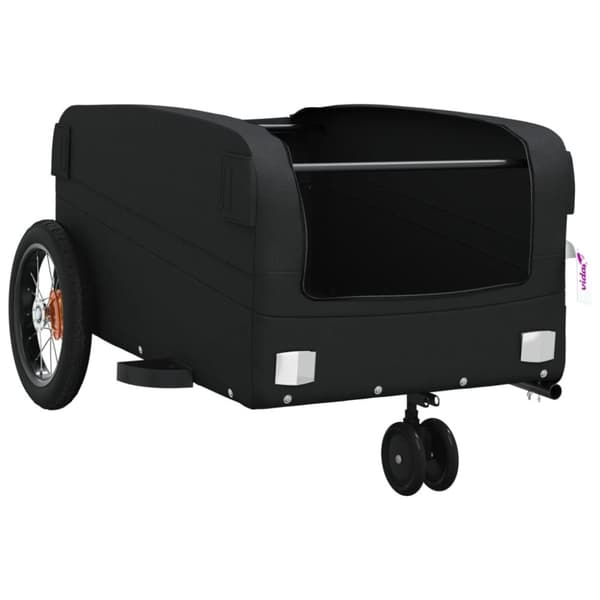 vidaXL Cykelvagn svart 30 kg järn