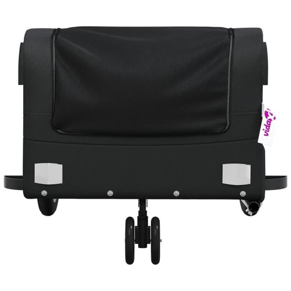 vidaXL Cykelvagn svart 30 kg järn