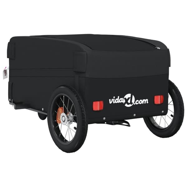 vidaXL cykelanhænger 30 kg jern sort