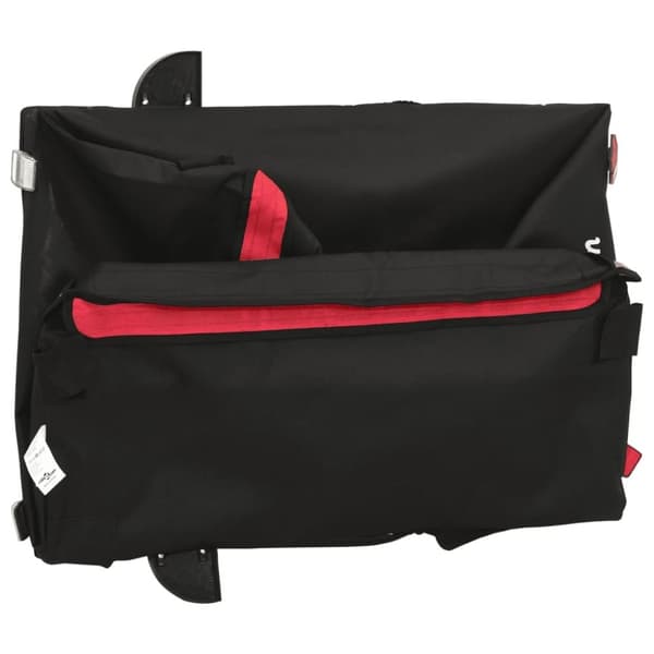 vidaXL Sykkelvogn svart og rød 45 kg jern