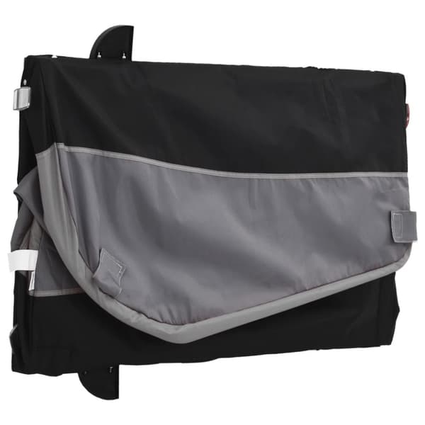 vidaXL Sykkelvogn svart og grå 30 kg jern