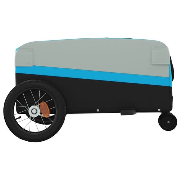 vidaXL Sykkelvogn svart og blå 30 kg jern