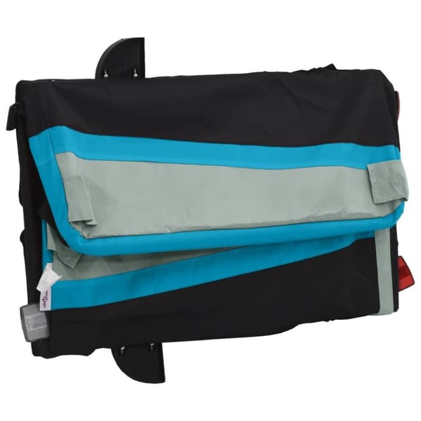 vidaXL Sykkelvogn svart og blå 30 kg jern