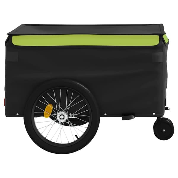 vidaXL cykelanhænger 45 kg jern sort og grøn