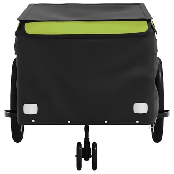 vidaXL Sykkelvogn svart og grønn 45 kg jern
