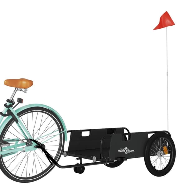 vidaXL cykeltrailer oxfordstof og jern sort