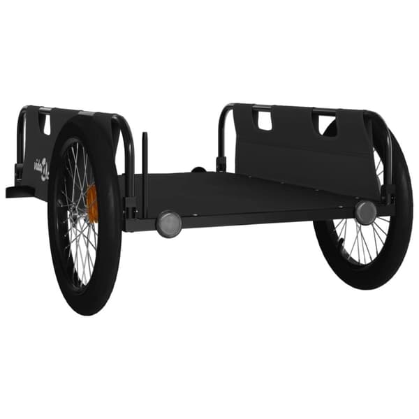 vidaXL cykeltrailer oxfordstof og jern sort