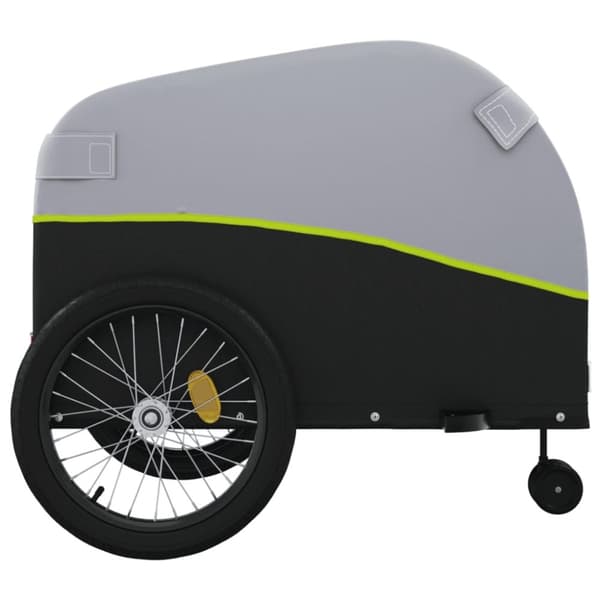vidaXL cykelanhænger 45 kg jern sort og grøn