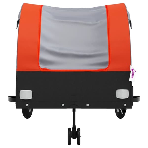 cykelanhænger 45 kg jern sort og orange