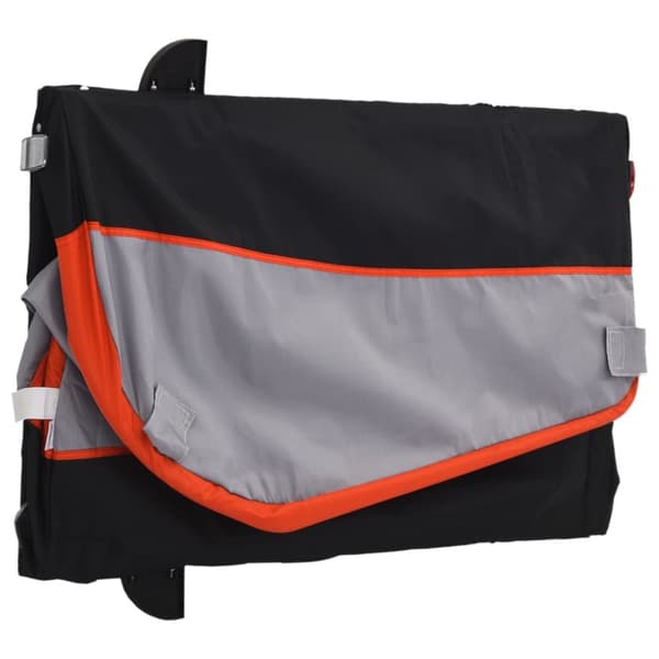 cykelanhænger 45 kg jern sort og orange