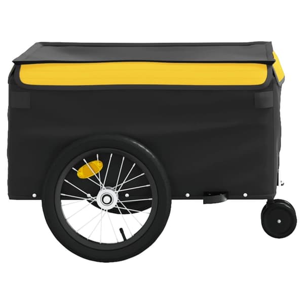 cykelanhænger 45 kg jern sort og gul