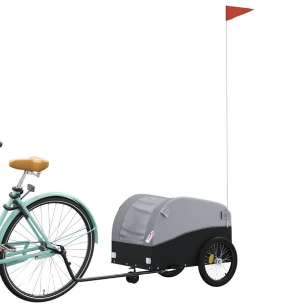 cykelanhænger 30 kg jern sort og grå
