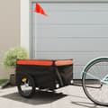 Miniatyrbild 1 av 2: Cykelvagn svart och orange 45 kg järn