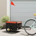 Miniatyrbild 1 av 2: Cykelvagn svart och orange 30 kg järn