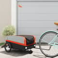 Miniatyrbild 1 av 2: Cykelvagn svart och orange 45 kg järn