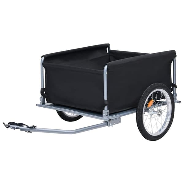 Cykelsläp svart och grå 65 kg