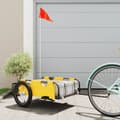 Miniatyrbild 1 av 2: Cykelvagn gul oxfordtyg och järn