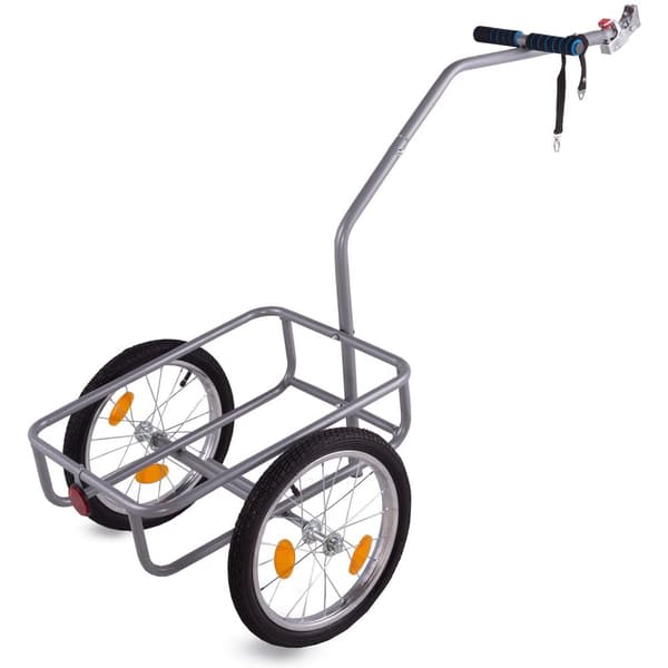 Robust Cykelvogn - 50kg Kapacitet, Foldbar Sort Plastboks, Stålramme