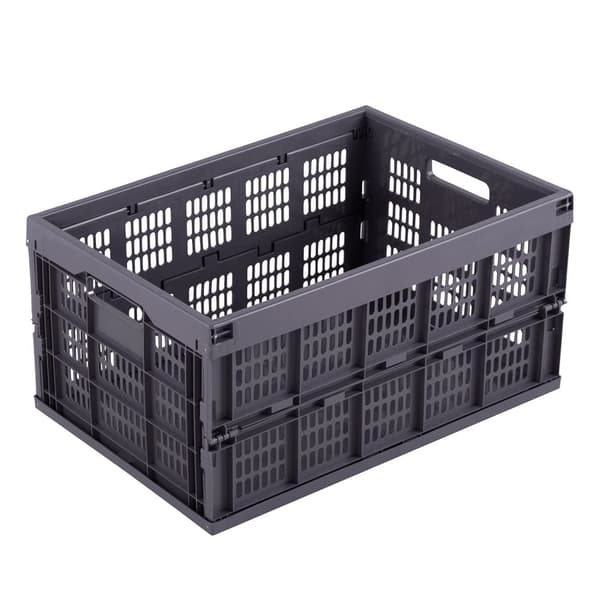 Robust Cykelvogn - 50kg Kapacitet, Foldbar Sort Plastboks, Stålramme