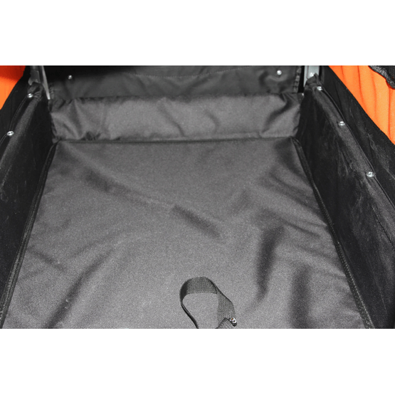 Cykeltrailer Hundetrailer - Sammenfoldelig - Orange Sort - Max 40 Kg