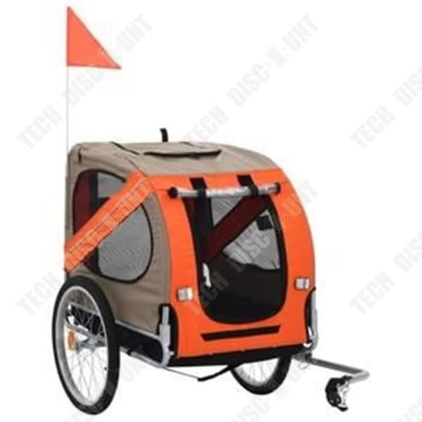 TD® orange och brun hundcykelvagn