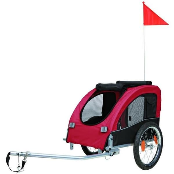 TRIXIE hundcykelvagn - Svart/Röd - 46x50x74 cm - Stark och lättskött metallram