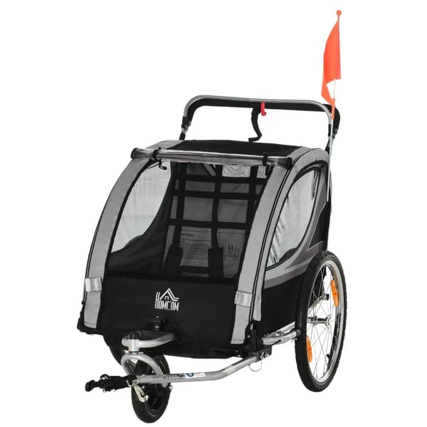 2-i-1 Barnvagn, Aosom, Grå