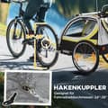 Miniatyrbillede 7 af 9: Børnenes Cykeltrailer, 142x75x101 cm, Gul+Sort