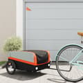 Miniatyrbild 1 av 2: Cykelvagn svart och orange 45 kg järn
